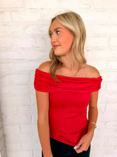 Load image into Gallery viewer, Way To Go Red Fold Over Top