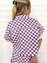 Load image into Gallery viewer, Check On Me Purple Denim Top