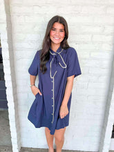 Load image into Gallery viewer, Spring Fling Navy Dress