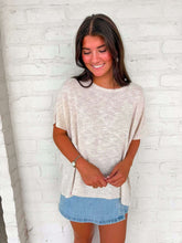Load image into Gallery viewer, Sunset Stroll Sand Beige Oversized Top
