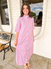 Load image into Gallery viewer, Stripe Status Pink Dress