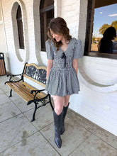 Load image into Gallery viewer, Meet You There Black Gingham Dress