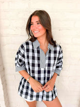 Load image into Gallery viewer, Checkered Craze Black Top