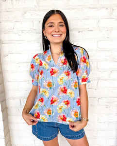 Head Over Heels Light Blue Top