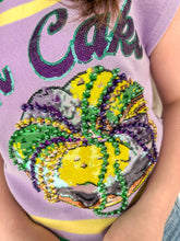 Load image into Gallery viewer, Queen Of Sparkles Lavender, Green &amp; Yellow 'Queen Cake' Striped Top