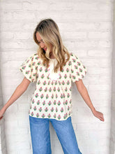 Load image into Gallery viewer, Winning The Game Cream &amp; Pink Top