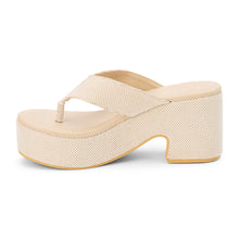 Load image into Gallery viewer, The Bonnie Natural Platform Sandal