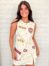 Load image into Gallery viewer, Queen Of Sparkles LSU Multi Rhinestone Scattered Logo Vest