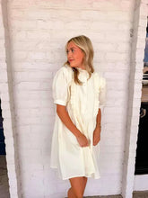 Load image into Gallery viewer, Deal With It Cream Puff Sleeve Dress