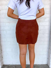 Load image into Gallery viewer, THML Here For It Brown Suede Skirt