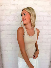 Load image into Gallery viewer, Such A Stud Oatmeal Scoop Neck Tank