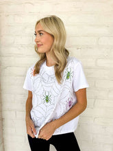 Load image into Gallery viewer, Jordan Amanda Multi Rhinestone Spider Web Tee