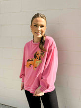 Load image into Gallery viewer, Queen Of Sparkles Hot Pink Dachshud Sweatshirt