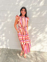 Load image into Gallery viewer, Heading Out Orange Stripe Dress