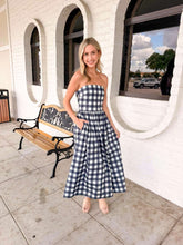 Load image into Gallery viewer, Check Your It Navy Dress