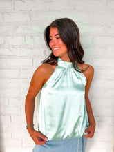Load image into Gallery viewer, From The View Light Sage Halter Top