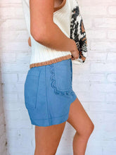 Load image into Gallery viewer, The Colette Scallop Sky Shorts