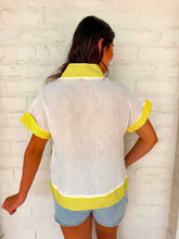 Load image into Gallery viewer, THML Lemons And Flowers Cream Top