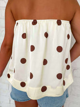 Load image into Gallery viewer, Try Again Ecru Polka Dot Top