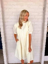 Load image into Gallery viewer, Deal With It Cream Puff Sleeve Dress