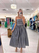 Load image into Gallery viewer, Check Your It Navy Dress