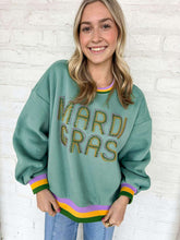 Load image into Gallery viewer, Mardi Gras Pearl Letters Sweatshirt