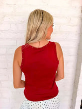 Load image into Gallery viewer, Such A Stud Burgundy Scoop Neck Tank