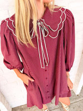 Load image into Gallery viewer, Walk Around The Park Burgundy Dress