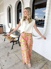 Load image into Gallery viewer, Running Fields Pink Floral Pants