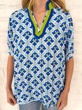 Load image into Gallery viewer, Garden On Cobalt Top