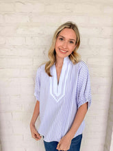 Load image into Gallery viewer, Fair Enough Purple Stripe Top