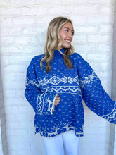 Load image into Gallery viewer, On The Bright Side Blue Sweater