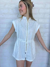 Load image into Gallery viewer, Queen Of Sparkles White Rhinestone 'Just Married' Romper