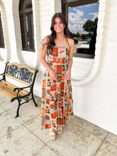 Load image into Gallery viewer, Palm Tree Degree Weather Orange Dress