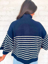 Load image into Gallery viewer, Delicate Delight Navy Top