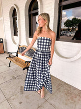 Load image into Gallery viewer, Check Your It Navy Dress