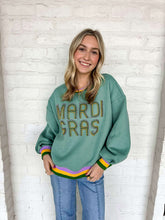 Load image into Gallery viewer, Mardi Gras Pearl Letters Sweatshirt