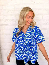 Load image into Gallery viewer, Time To Vacay Blue Top