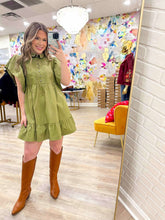 Load image into Gallery viewer, Girl On The Go Green Dress