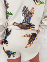 Load image into Gallery viewer, Queen Of Sparkles Ivory Flying Duck Shorts