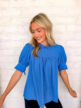 Load image into Gallery viewer, Seersucker Sweetness Blue Top