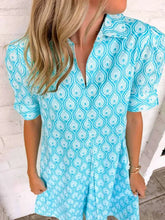 Load image into Gallery viewer, In The Middle Blue Printed Dress