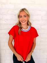 Load image into Gallery viewer, Smooth Going Red Shirt Sleeve Top