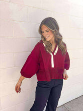 Load image into Gallery viewer, Call Me Up Maroon Top