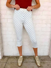 Load image into Gallery viewer, The Capri Polka Dot White Leggings