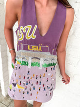 Load image into Gallery viewer, Queen Of Sparkles LSU Stadium Tailgate Tank Dress