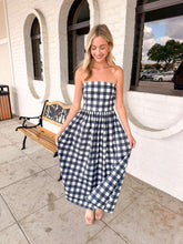 Load image into Gallery viewer, Check Your It Navy Dress