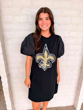 Load image into Gallery viewer, Jordan Amanda Fleur De Lis Black Dress