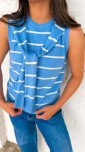 Load image into Gallery viewer, Trendy Stripe Blue Top
