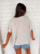 Load image into Gallery viewer, Sunset Stroll Sand Beige Oversized Top